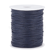 Elite 1 Roll Waxed Cotton Thread Cords, Macrame Artisan String for Jewelry Making, Prussian Blue, 1.5mm, about 100 yards/roll(YC-PH0002-43A)