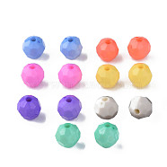 Opaque Acrylic Beads, Faceted, Dyed, Round, Mixed Color, 10mm, Hole: 2mm, about 1050pcs/500g(MACR-S373-69-S)