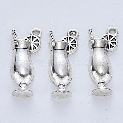 Tibetan Style Alloy Pendants, Cadmium Free & Lead Free, Goblet, Antique Silver, 27x11.5x4.5mm, Hole: 2mm, about 227pcs/500g.(TIBE-R316-103AS-RS)