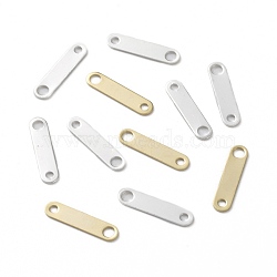 Brass Chain Tabs, Chain Extender Connectors, Long-Lasting Plated, Mixed Color, 13.5x3x0.5mm, Hole: 1.2mm and 1.8mm(KK-L205-02)