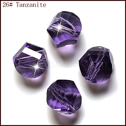 K9 Glass, Imitation Austrian Crystal Beads, Grade AAA, Faceted, Polygon, Blue Violet, 10mm, Hole: 0.9~1mm(SWAR-F085-10mm-26)