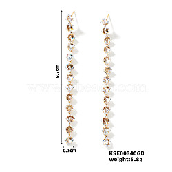 Fashionable Fringed Dangle Stud Earrings, Versatile and Elegant, Luxurious and Simple, Golden, 79x7mm(KI4942-1)