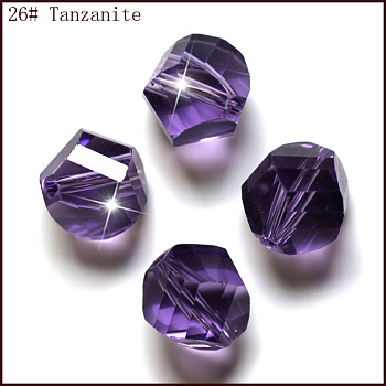 Imitation Austrian Crystal Beads, Grade AAA, Faceted, Polygon, Blue Violet, 10mm, Hole: 0.9~1mm