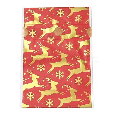 pochettes d'emballage en plastique de cerf de Noël sacs à cordon(ABAG-Q053-03I)-2