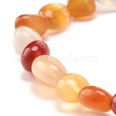 Bracelet extensible en perles de cornaline naturelle teintée (teinte)(BJEW-JB07144-01)-5