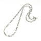 304 Stainless Steel Figaro Chain Necklace Making(X-STAS-A028-N025P)-1