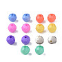 Opaque Acrylic Beads, Faceted, Dyed, Round, Mixed Color, 10mm, Hole: 2mm, about 1050pcs/500g