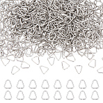 600Pcs 304 Stainless Steel Triangle Rings, Buckle Clasps, Fit for Top Drilled Beads, Webbing, Strapping Bags, Stainless Steel Color, 6.5x5x0.7mm(STAS-ME0001-85)