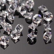 Grade A Glass Rhinestone Cabochons, Bicone, Pointed Back, Crystal, 1.5~1.6mm, about 1440pcs/bag(RGLA-J006-02-SS4)