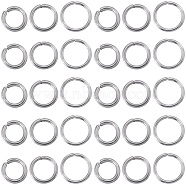 3000Pcs 3 Styles 304 Stainless Steel Open Jump Rings, Stainless Steel Color, 21 Gauge, 4~6x0.7mm, Inner Diameter: 2.6~4.6mm, 1000pcs/style(STAS-SP0001-68)