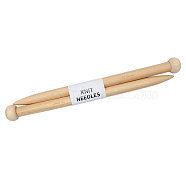 Bamboo Pointed Knitting Needles, for Knitting Tool, PapayaWhip, 250x15mm, 2pcs/set(SENE-PW0003-091B)