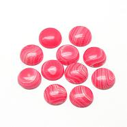 Synthetic Rhodochrosite Cabochons, Dyed, Half Round/Dome, 10x4~5mm(G-R416-10mm-17)