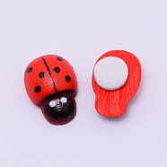 Resin Home Display Decorations, Ladybug/Ladybird, Red, 12x8x5mm(RESI-WH0011-23)