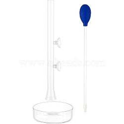 SUPERFINDINGS Glass Fish Shrimp Feeding Tube and Dish, with Acrylic Coral Feeder Aquarium Pipette, Clear, 30cm(AJEW-FH0001-35)