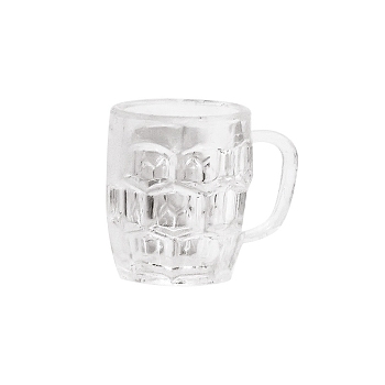 Resin Beer Mug Model, Micro Landscape Dollhouse Accessories, Pretending Prop Decorations, Clear, 17x10x15mm