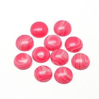 Synthetic Rhodochrosite Cabochons, Dyed, Half Round/Dome, 10x4~5mm