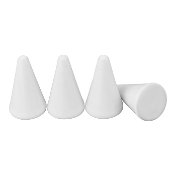 Porcelain Ring Display Stand, Cone, White, 1-1/8x2 inch(3x5cm)