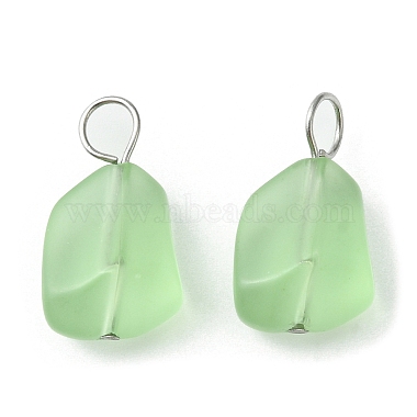 Transparent Frosted Glass Pendants(PALLOY-JF02185)-2