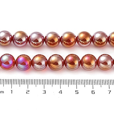 Electroplated Natural Red Agate Beads Strands(G-Z038-B04-03AB)-5