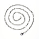 304 Stainless Steel Figaro Chain Necklaces(NJEW-S420-003C-P)-2