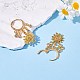 Sun Brass Dangle Huggie Hoop Earrings(EJEW-SW00001-04)-2