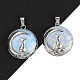 Opalite Flat Round Pendants(FIND-A043-11P)-1