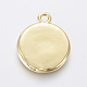 Plaqué or pendentifs en laiton émail(KK-F807-04-G)-3