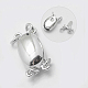 Rhodium Plated 925 Sterling Silver Box Clasps(STER-E056-075P)-2