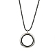 Blank Alloy Photo Frame Living Memory Floating Locket Pendants with Imitation Leather Cord Necklaces(NJEW-JN04517)-1