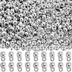 400Pcs CCB Plastic Tube Bails, Loop Bails, Rondelle, Platinum, 9x4x6mm, Hole: 1.5~1.6mm, Inner Diameter: 3mm(CCB-SC0001-28P)
