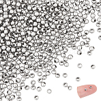 500Pcs 304 Stainless Steel Round Seamed Beads, for Jewelry Craft Making, Stainless Steel Color, 2mm, Hole: 0.8mm(STAS-UN0063-61A-P)