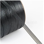 Polyester Deco Mesh Ribbons, Tulle Fabric for Garment Making, Black, 3 inch(75mm), about 50 Yards/Roll(OCOR-WH0064-76B)