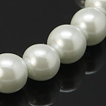 4mm White Round Glass Pearl Beads(X-HY-4D-B01)