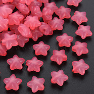 Transparent Acrylic Beads, Imitation Jelly, Star, Salmon, 10x10.5x6mm, Hole: 1.6mm, about 1690pcs/500g(MACR-S373-26E-06)