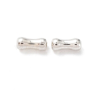 Rack Plating Brass Tube Beads, Lead Free & Cadmium Free Free, 925 Sterling Silver Plated, 2.5x6mm, Hole: 1.2mm(KK-R149-03S)