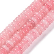 Natural Rose Quartz Beads Strands, Rondelle, 6.5~7x2~2.5mm, Hole: 0.5mm, about 159pcs/strand, 15.04''(38.2cm)(G-G084-A13-01)