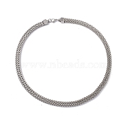 304 Stainless Steel Snake Chain Necklace with Lobster Claw Clasps for Men Women, Stainless Steel Color, 29.53 inch(750mm), Wide: 12mm(STAS-K249-04A-P)
