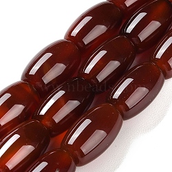 Natural Carnelian Beads Strands, Dyed & Heated, Drum Beads, 19.5~20.5x11.5~12mm, Hole: 1.6mm, about 20pcs/strand, 15.63''(39.7cm)(G-NH0019-B01-04)