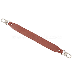 Cowhide Leather Bag Handles, with Alloy Swivel Clasps, for Bag Replacement Accessories, Coconut Brown, 36.7x3.05x0.7cm(FIND-WH0090-26B)
