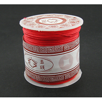 Nylon Thread Cord, DIY Material for Jewelry Making, Red, 1mm, about 38.27 yards(35m)/roll