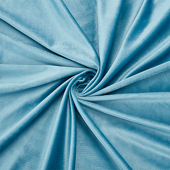 Velvet Cloth Sofa Fabric, Flat, Cadet Blue, 145cm