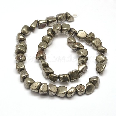 Natural Pyrite Nuggets Beads Strands(X-G-I125-82)-2