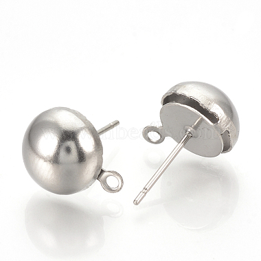 Boucles d'oreilles à tige en acier inoxydable anti-ternissement 304(STAS-R096-12mm-01)-2