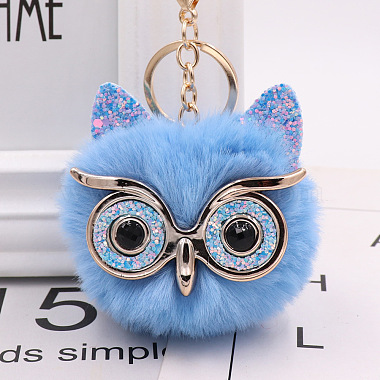Cornflower Blue Owl Alloy+Other Material Keychain