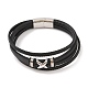 Braided Microfiber Leather Multi-strand Bracelets(BJEW-B096-29P)-1