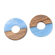 Opaque Resin & Walnut Wood Pendants(RESI-S389-013A-C)-3