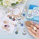 Shell & Starfish Shape Alloy Enamel Pendant Stitch Markers(HJEW-SC00016)-3