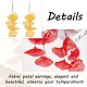 ANATTASOUL 3 Pairs 3 Colors Cloth Flower Cluster Dangle Stud Earrings(EJEW-AN0002-04)-3