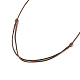 Natural Obsidian Nugget Pendant Necklace with Waxed Cord for Women(NJEW-F306-01D)-4