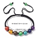 Round Natural Mixed Gemstone Braided Bead Bracelet(BJEW-YW0001-11)-3